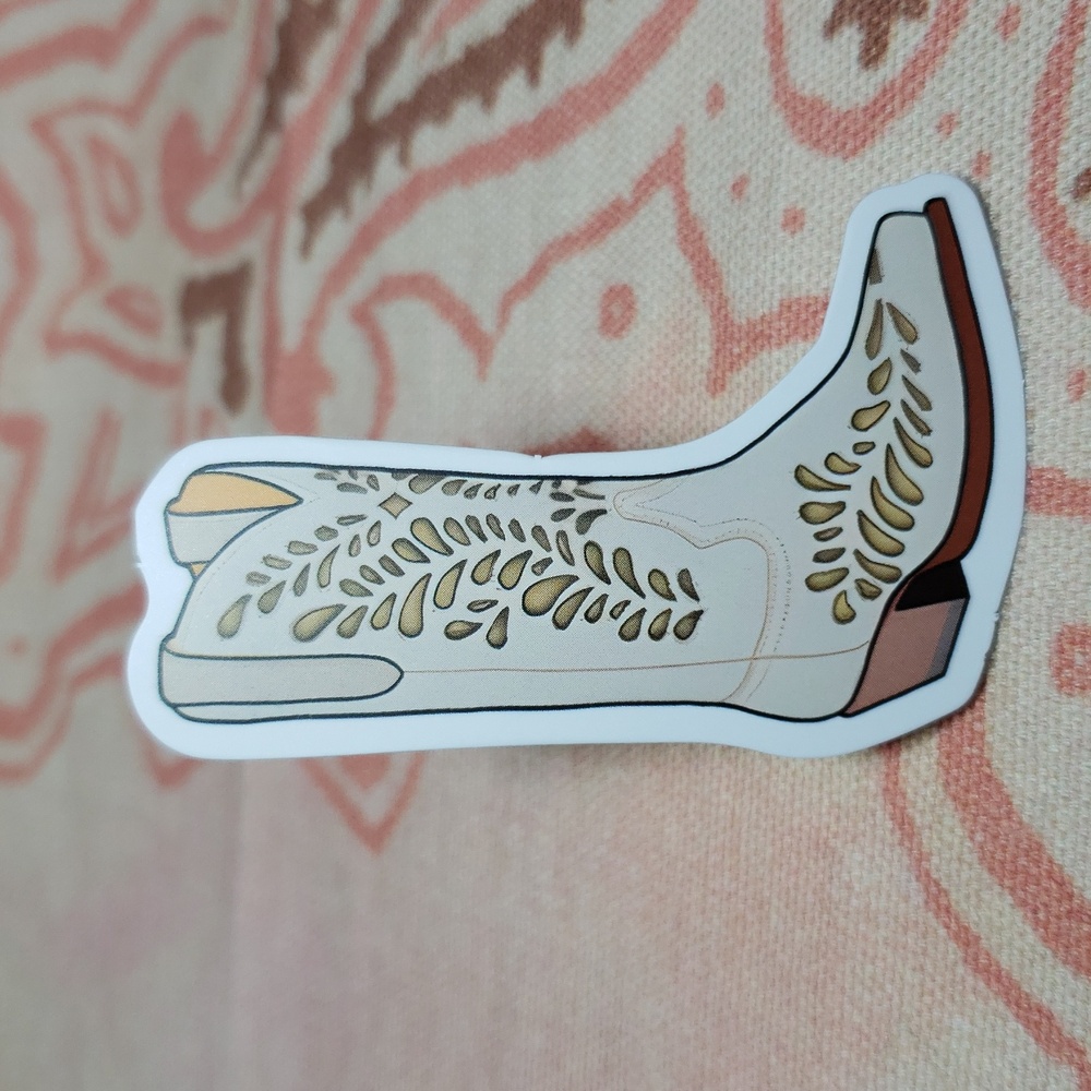 Cowgirl Boot Sticker Western Boot Rodeo Boot Ranch Boot Farm Boot Fancy Boot (J) - Picture 4 of 4